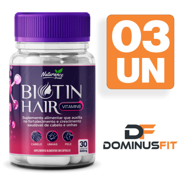 3 un Biotin Hair - Cabelo, Pele e Unha